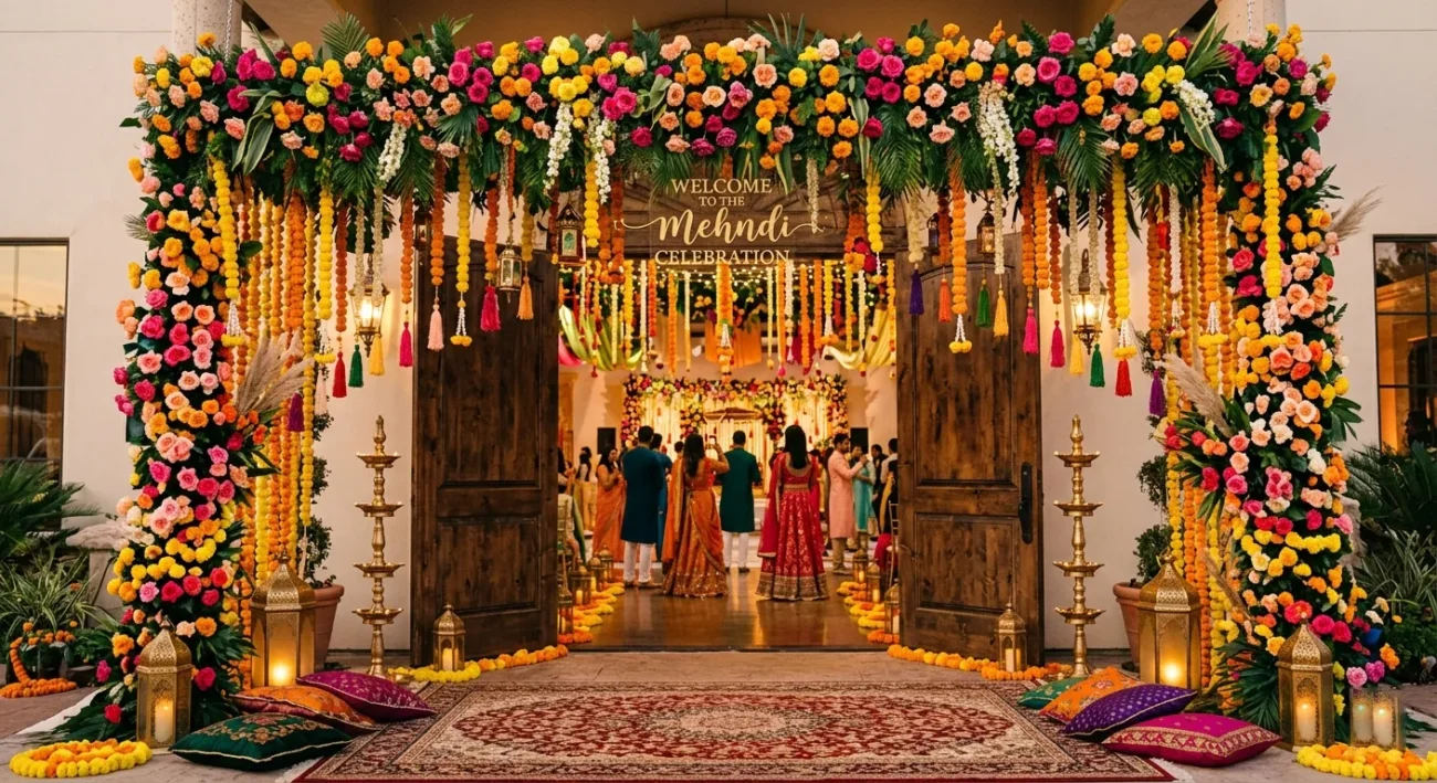 Marigold Garland Entrance Arch