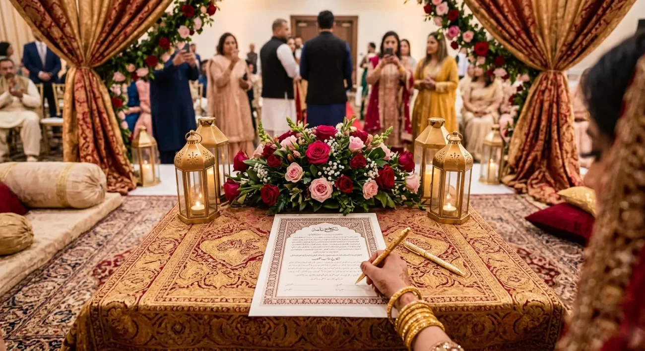 Nikkah Nama Signing Table Decor