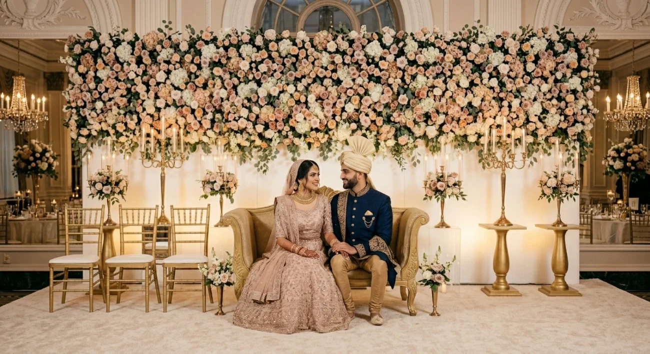 Walima Backdrop and Stage Decoration in DFW
