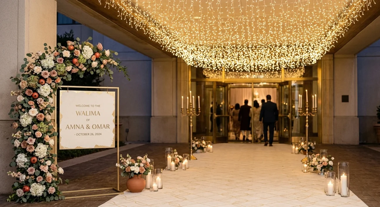 Walima Entrance and Arrival Decoration in DFW